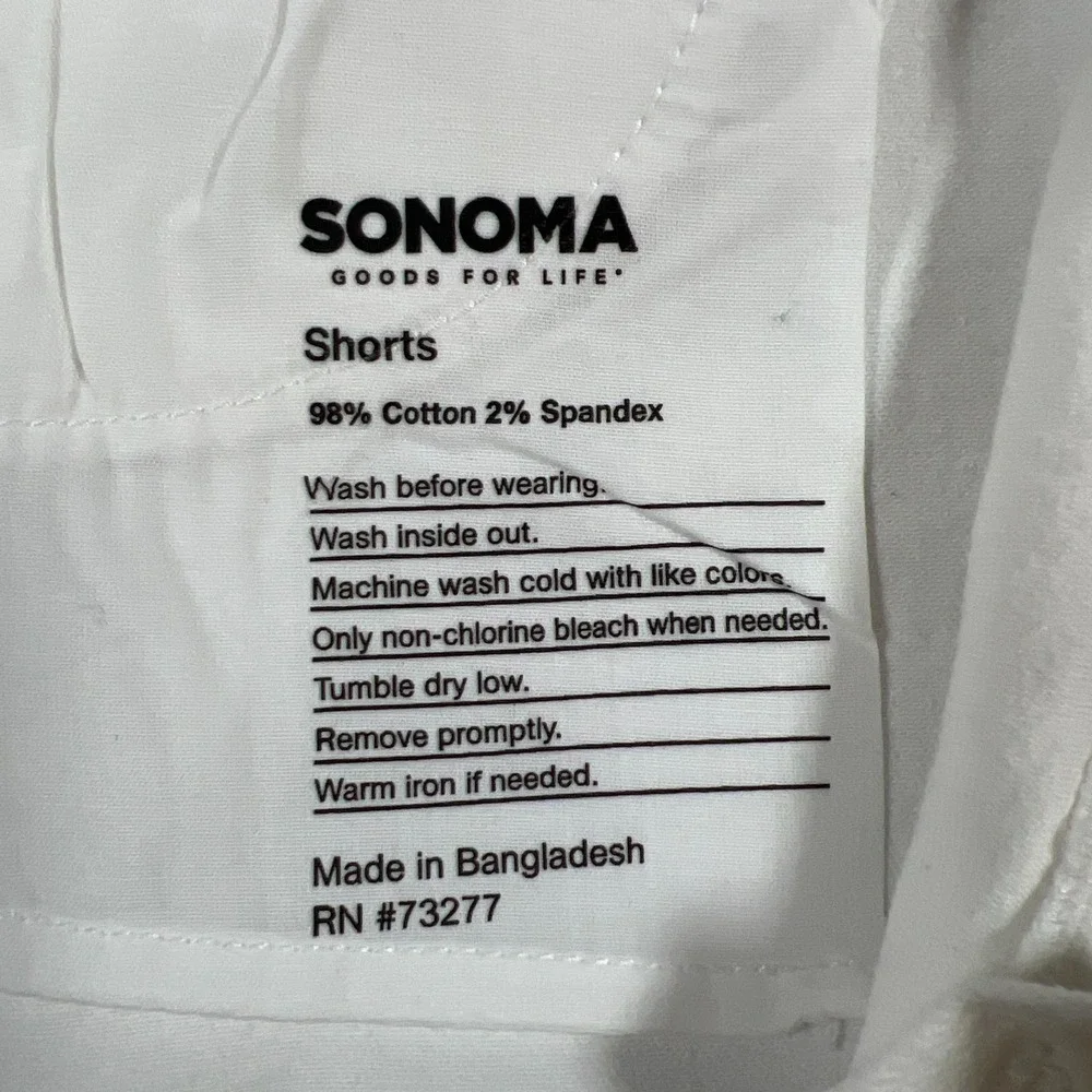 Sonoma Goods For Life Cuffed Shorts Womens 18 Off White Cotton Stretch Casual